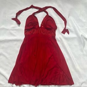 Love Tease red mini halter dress